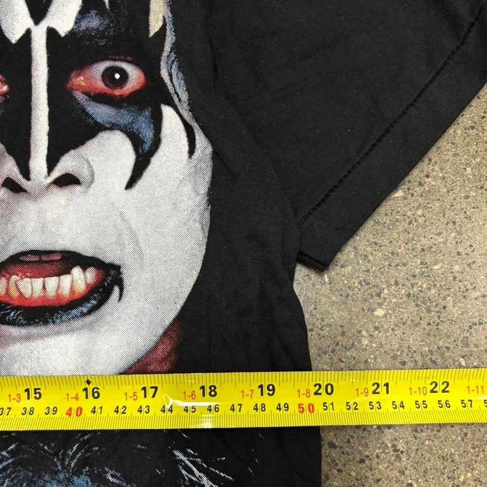 Vintage Kiss Big Face AOP Double Sided Band Single Stich T-Shirt (Size M) - Picture 4 of 6